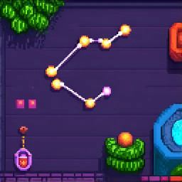 a spell icon with a starry/astral theme, based on the libra constellation