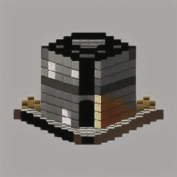 pixel art, 256x256, top-down industrial building, Factorio style, clean pixel grid, 1px outlines, limited color palette, no blur, no anti-aliasing, sharp edges, game asset, orthographic view, tileable, highly readable silhouette